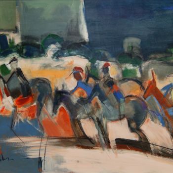 Pittura intitolato "Cavaliers" da Hervé Marchelidon, Opera d'arte originale, Acrilico