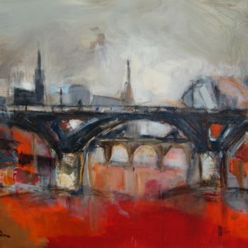 제목이 "Pont des Arts 2.jpg"인 미술작품 Hervé Marchelidon로, 원작, 아크릴 목재 패널에 장착됨