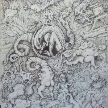 Dessin intitulée "Le fossile" par Helena Meyer-Everdt, Œuvre d'art originale, Autre