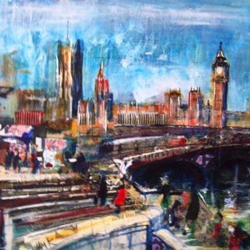 Painting titled "Towards Parliament" by Helen Kaminsky, Original Artwork