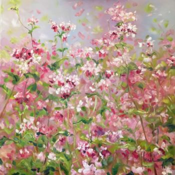 Painting titled "buckwheat flower fi…" by Hoa Lê, Original Artwork, Oil