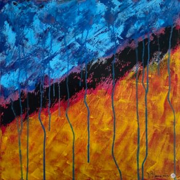 Painting titled "Fusion" by Véronique Hoareau, Original Artwork, Acrylic