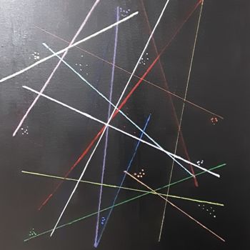Painting titled "Équations" by Véronique Hoareau, Original Artwork, Acrylic