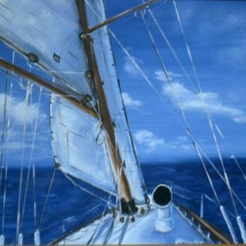 Painting titled "Horizon - Tabarly H…" by Jhoerr, Original Artwork