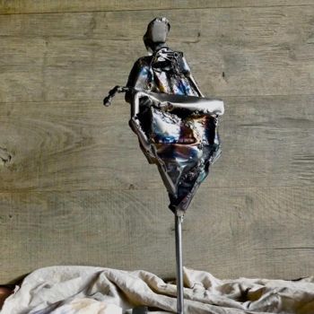 Sculpture titled "Pieta" by Laurent Hoff, Original Artwork, Metals