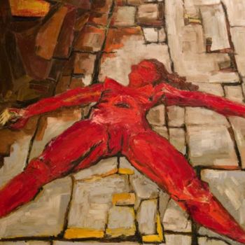 Malarstwo zatytułowany „Red” autorstwa Maciej Hoffman, Oryginalna praca