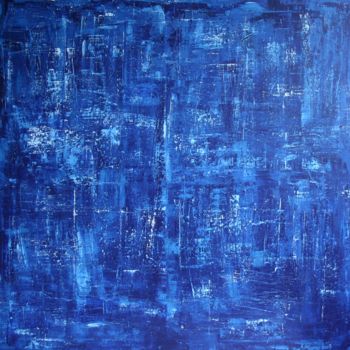 Malerei mit dem Titel "the-deep-blue" von Heidi Hofmann, Original-Kunstwerk, Acryl