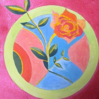 Peinture intitulée "rose" par Catherine Hohenberg, Œuvre d'art originale