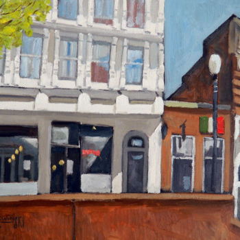 Painting titled "The Corner In Charl…" by Holewinski, Original Artwork, Oil
