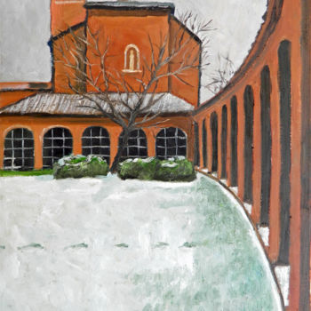 Painting titled "The Colonnade at Ch…" by Holewinski, Original Artwork, Oil