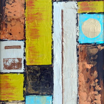 Painting titled "Abstract Color Bloc…" by Holly Anderson, Original Artwork, Acrylic