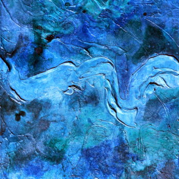 Pintura titulada "Abstract Water Pain…" por Holly Anderson, Obra de arte original, Acrílico