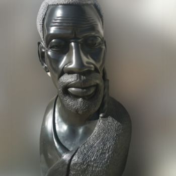 Sculpture intitulée "Zvimba Royal Chief" par Home Of The Sculptures, Œuvre d'art originale, Pierre