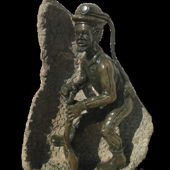 Sculpture titled "Mining Father's" by Home Of The Sculptures, Original Artwork, Stone