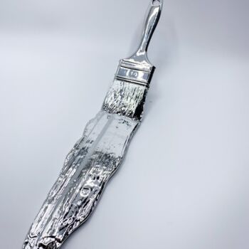 雕塑 标题为“Brush Silver” 由Santicri, 原创艺术品, 树脂