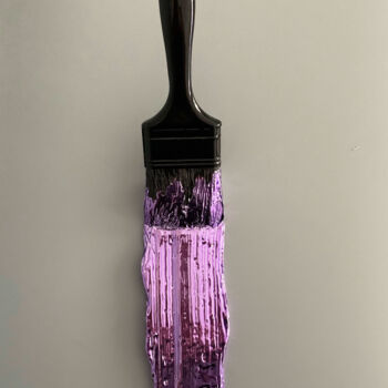 "Violet Brush" başlıklı Heykel Santicri tarafından, Orijinal sanat, Rezine Diğer sert panel üzerine monte edilmiş