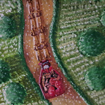 "Santa's coming I" başlıklı Tablo Homely Art tarafından, Orijinal sanat, Pigmentler