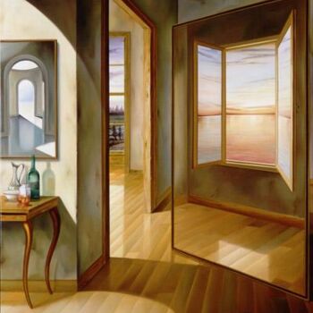 Pittura intitolato "Sunset Illusion" da Homero Aguilar, Opera d'arte originale, Stampa digitale