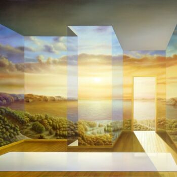 Картина под названием "contemplation-100-x…" - Homero Aguilar, Подлинное произведение искусства, Масло