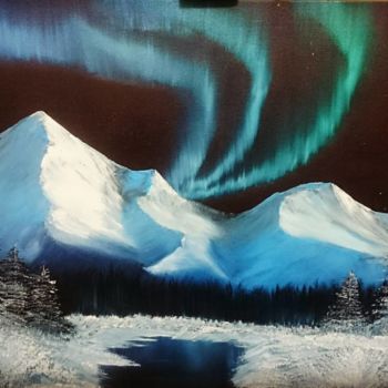 Pintura titulada "Northern Lights" por Homero Bittencourt, Obra de arte original, Oleo