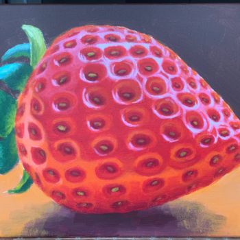 Painting titled "Strawberry" by Jin Hong, Original Artwork, Acrylic