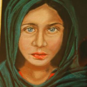 Картина под названием "jeune fille du Paki…" - Queau, Подлинное произведение искусства