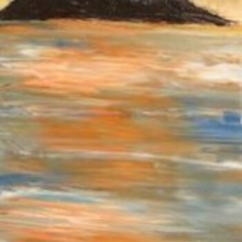 Peinture intitulée "le Mont Saint Michel" par Queau, Œuvre d'art originale