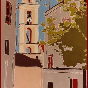 Painting titled "Clocher de Cervione" by Vincent Honnore, Original Artwork