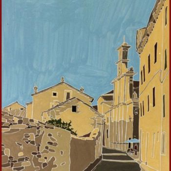 Pittura intitolato "Rue de Penta di Cas…" da Vincent Honnore, Opera d'arte originale