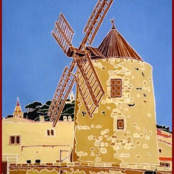 Pintura titulada "Moulin d' Allauch" por Vincent Honnore, Obra de arte original