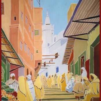 "Souk a Alger" başlıklı Tablo Vincent Honnore tarafından, Orijinal sanat