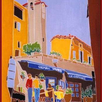 Painting titled "Ruelle de Roussillon" by Vincent Honnore, Original Artwork