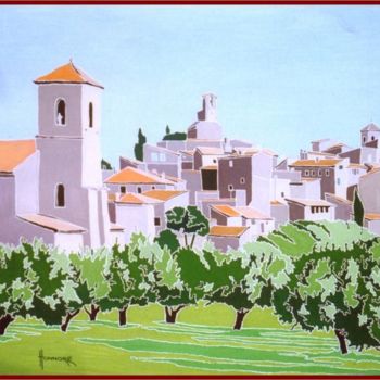 Peinture intitulée "Lourmarin" par Vincent Honnore, Œuvre d'art originale