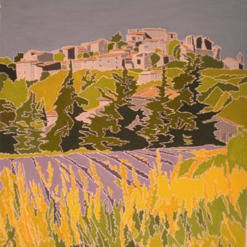 Painting titled "VACHERE / LUBERON" by Vincent Honnore, Original Artwork