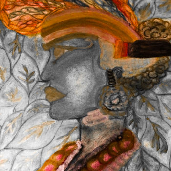 Gravures & estampes intitulée "Autumn Spirit Guide" par Sonia Ighalo (Sonia/Diviine01), Œuvre d'art originale, Impression nu…