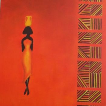Peinture intitulée "Afrique" par Monique Le Bellec, Œuvre d'art originale