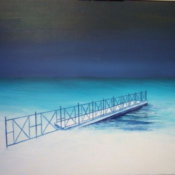 Peinture intitulée "Mer et ciel" par Monique Le Bellec, Œuvre d'art originale