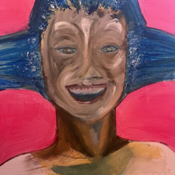 Peinture intitulée "*laughs*" par Horace Phoij, Œuvre d'art originale, Acrylique