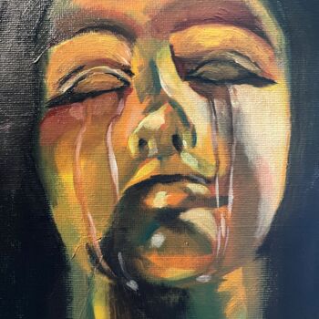 Painting titled "The saddest thing i…" by Horace Phoij, Original Artwork, Oil
