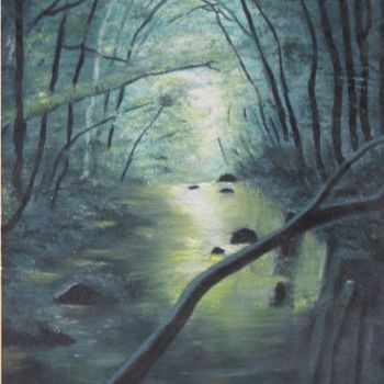 Painting titled "Le Ruisseau du Soul…" by Anne-Marie Thys, Original Artwork, Oil