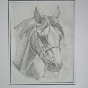 Drawing titled "Reining Horse" by Angela Keenan, Original Artwork