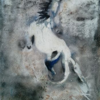 Peinture intitulée "Cheval 1" par Hélène Jeannin, Œuvre d'art originale, Acrylique