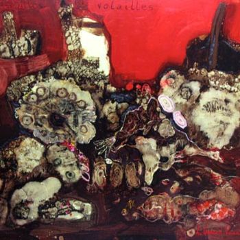 Pintura intitulada "Ecailles et volaill…" por Hortense Garand Vernaison, Obras de arte originais