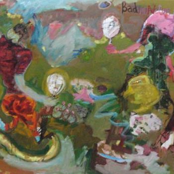 Peinture intitulée "Badminton" par Hortense Garand Vernaison, Œuvre d'art originale, Huile
