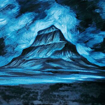 Malerei mit dem Titel "Iceland" von Horusartwork, Original-Kunstwerk, Acryl