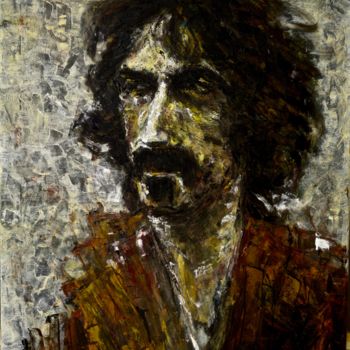 Peinture intitulée "Frank Zappa" par Ryo Hoshi, Œuvre d'art originale, Huile