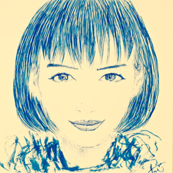 Drawing titled "Haruka Ayase" by Ryo Hoshi, Original Artwork