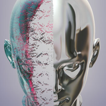 Arte digital titulada "Transhumanisme" por Hosni Gharbi, Obra de arte original, Pintura Digital