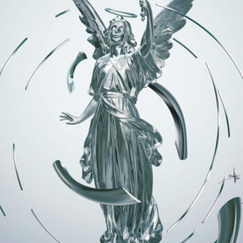 Grafika cyfrowa / sztuka generowana cyfrowo zatytułowany „Angel” autorstwa Hosni Gharbi, Oryginalna praca, Malarstwo cyfrowe