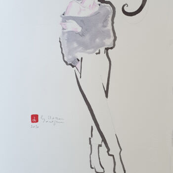 Pintura titulada "Bélier" por Hossein Borojeni, Obra de arte original, Acuarela